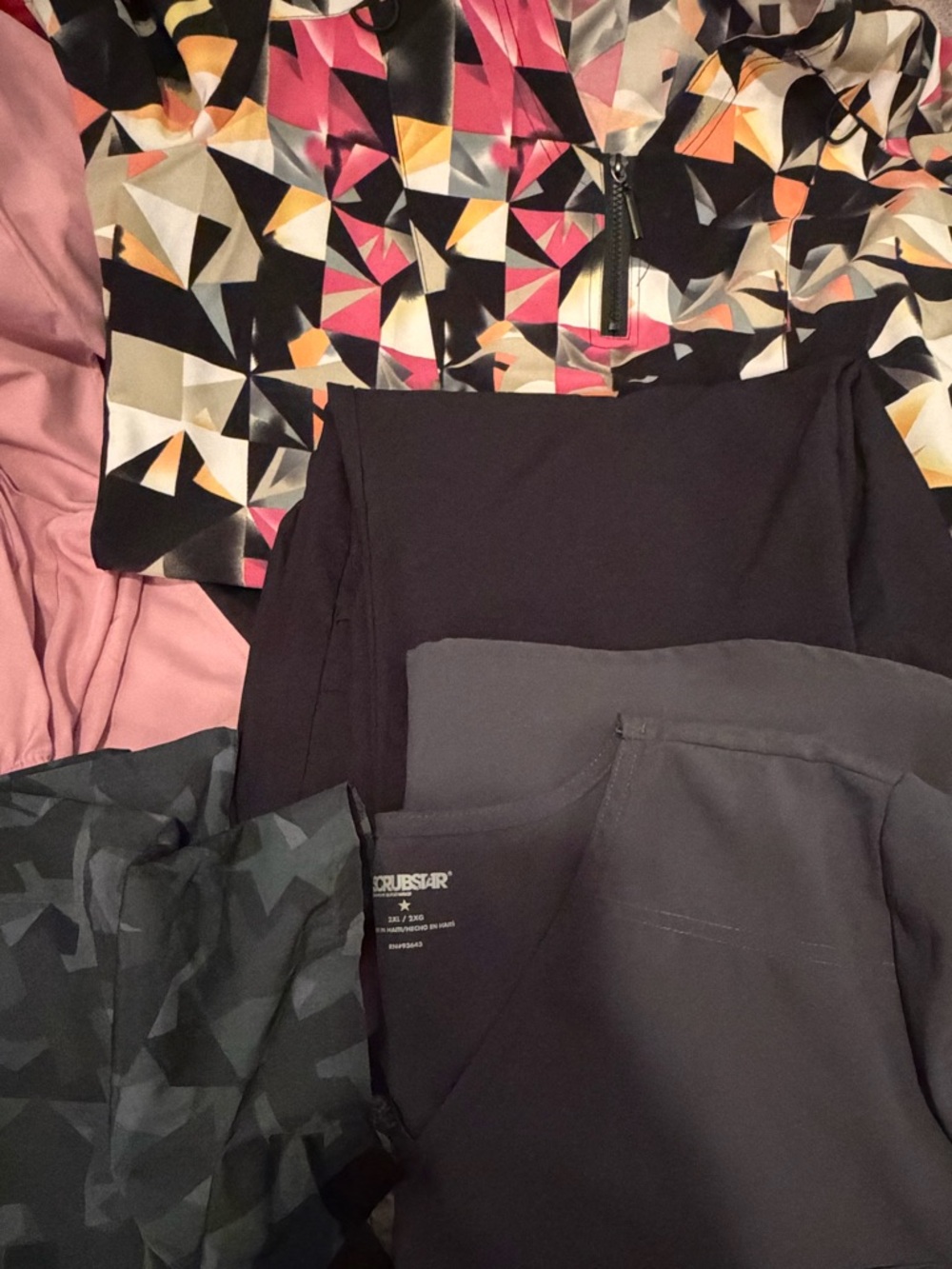 Women’s Black & Multicolor Geometric Jumpsuit Set